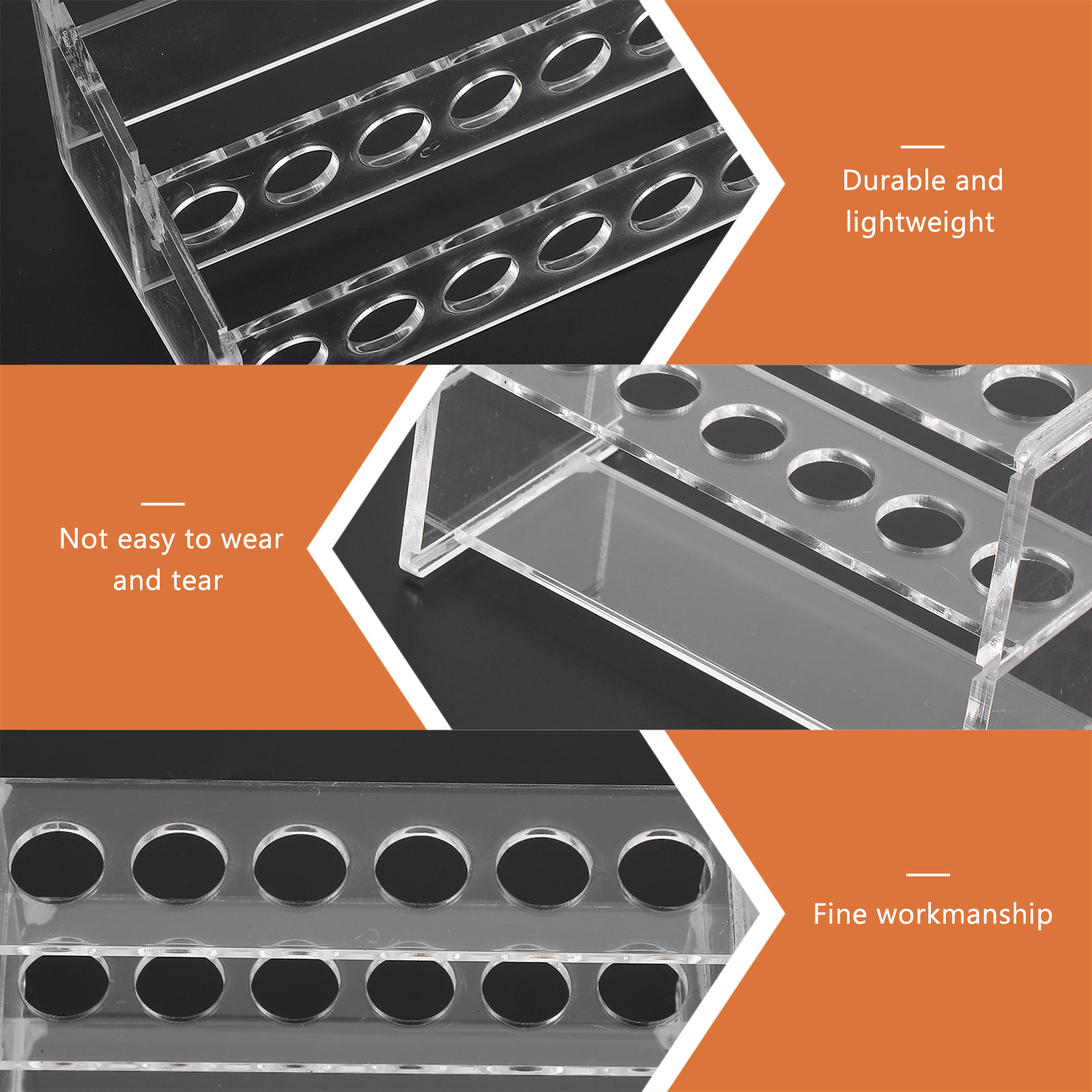 Laboratory Centrifuge - 12-Hole Clear Acrylic Test Tube Rack